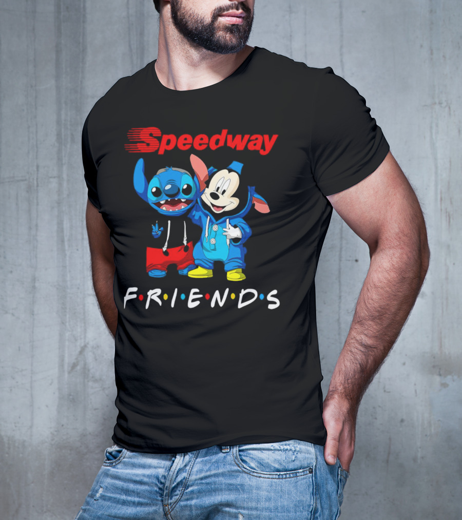 Speedway Friends Stitch Mickey T-Shirt