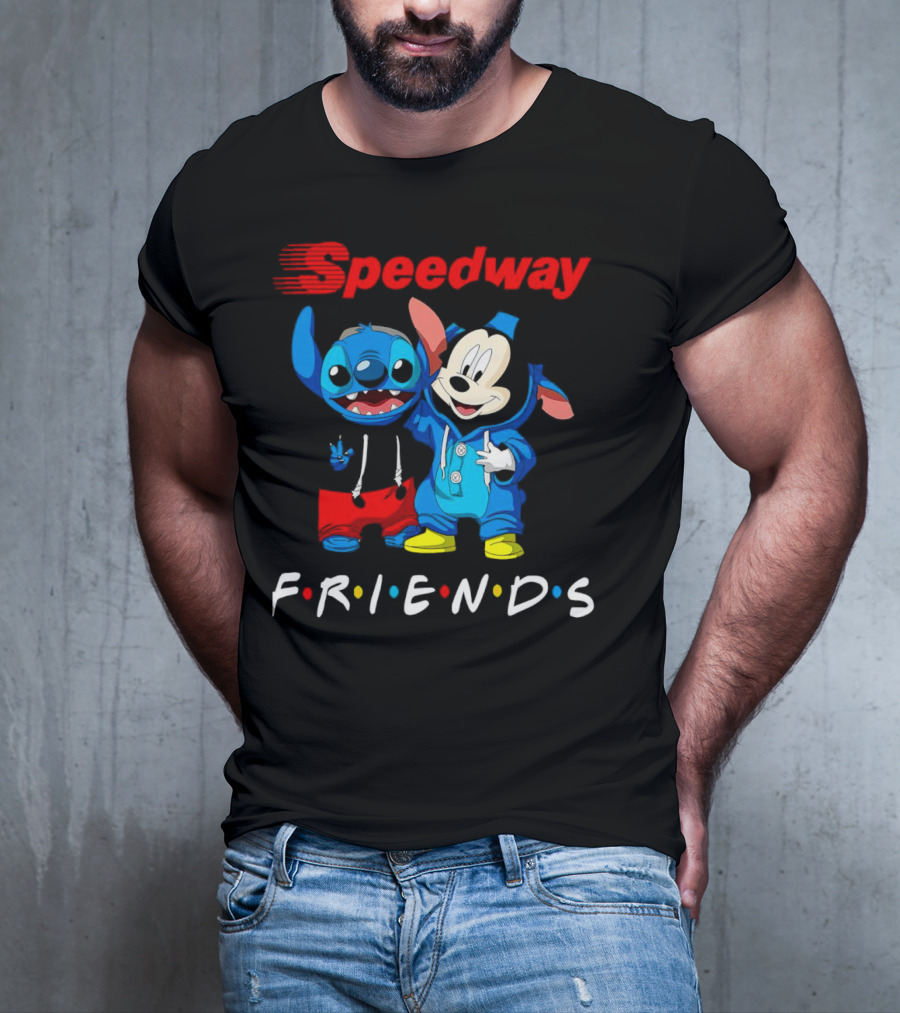 Speedway Friends Stitch Mickey T-Shirt
