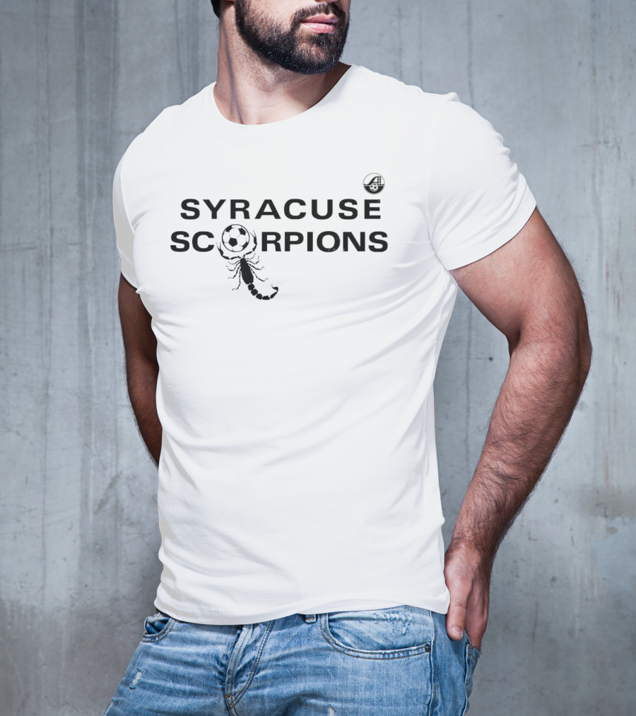 Syracuse Scorpions Soccer Ball Scorpion Logo American Soccer League T-Shirt
