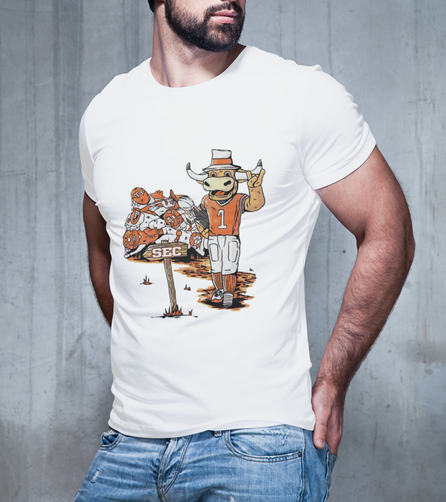 Texas Longhorns SEC Conference Champs Bull Mascot Sports T-Shirt