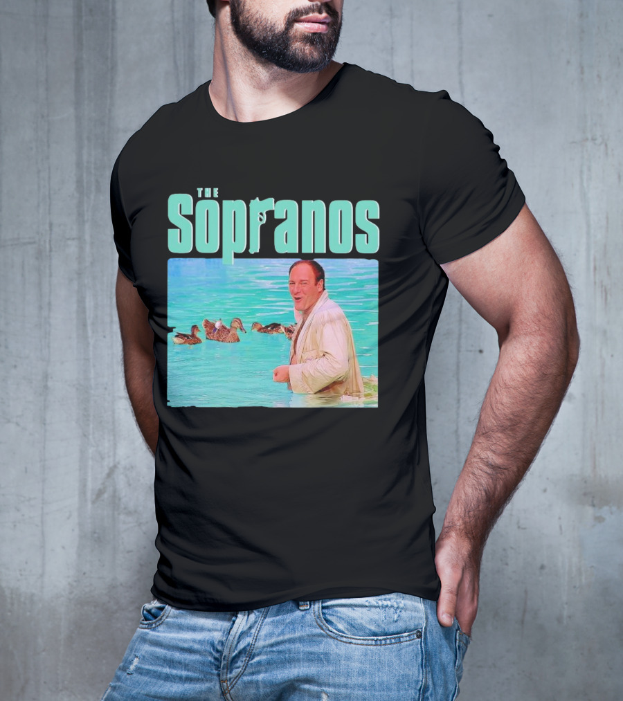 The Sopranos Tony In Water With Birds T-Shirt