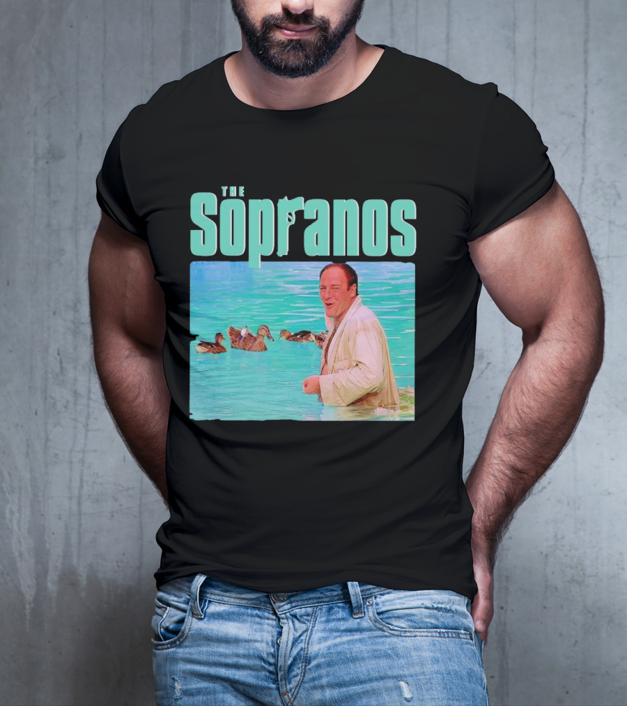 The Sopranos Tony In Water With Birds T-Shirt
