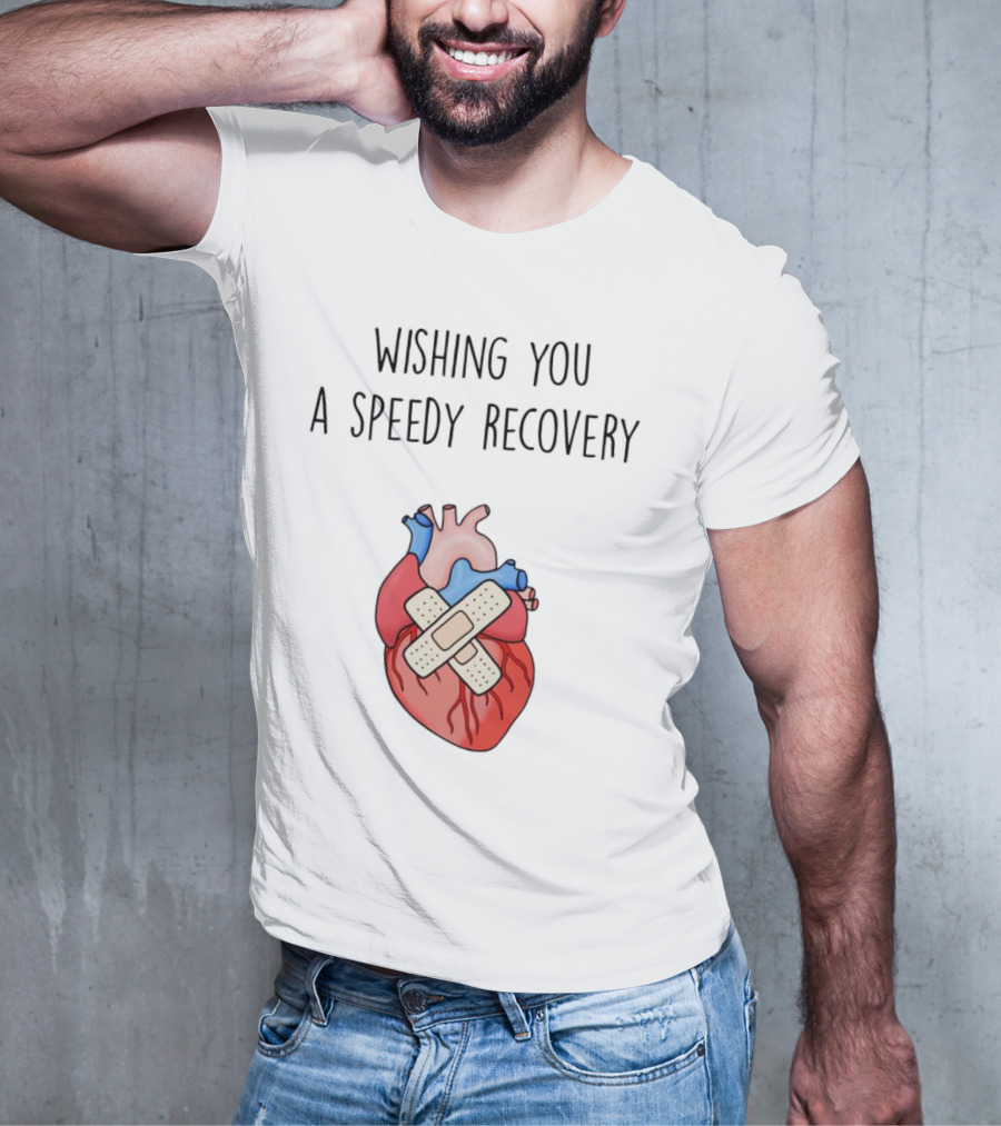 Wishing You A Speedy Recovery Heart Surgery With Bandaged Heart T-Shirt