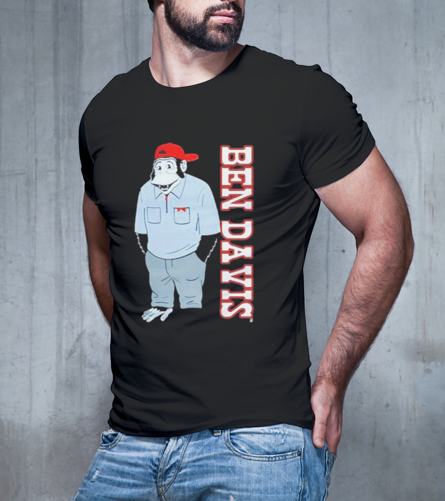 BEN DAVIS Monkey In Red Cap And Workwear T-Shirt