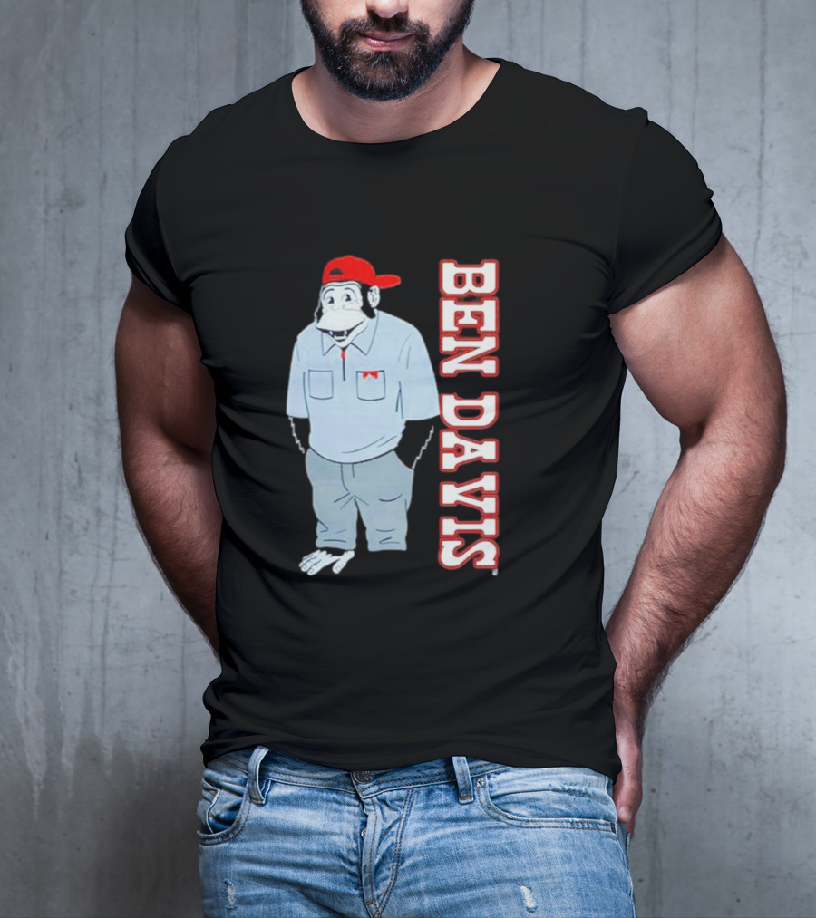 BEN DAVIS Monkey In Red Cap And Workwear T-Shirt