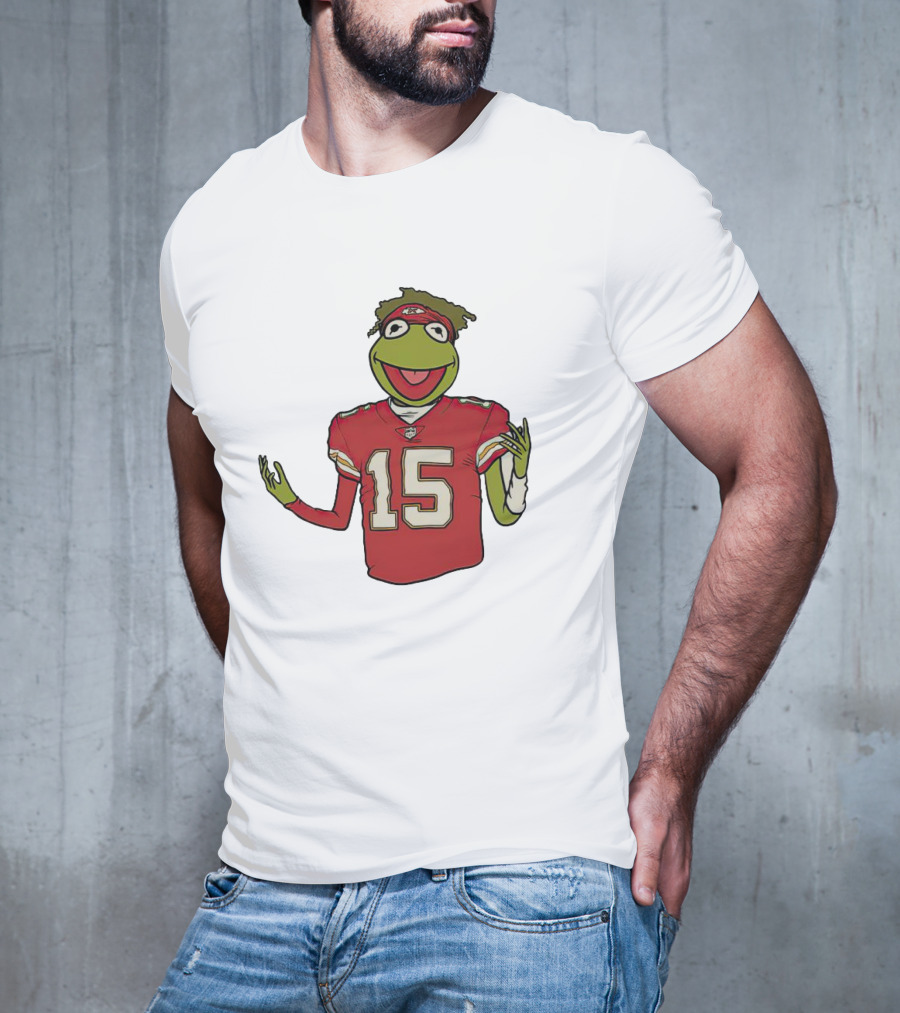 Chiefs Patrick Mahomes Kermit The Frog 15 Jersey T-Shirt