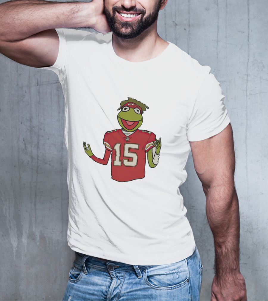 Chiefs Patrick Mahomes Kermit The Frog 15 Jersey T-Shirt