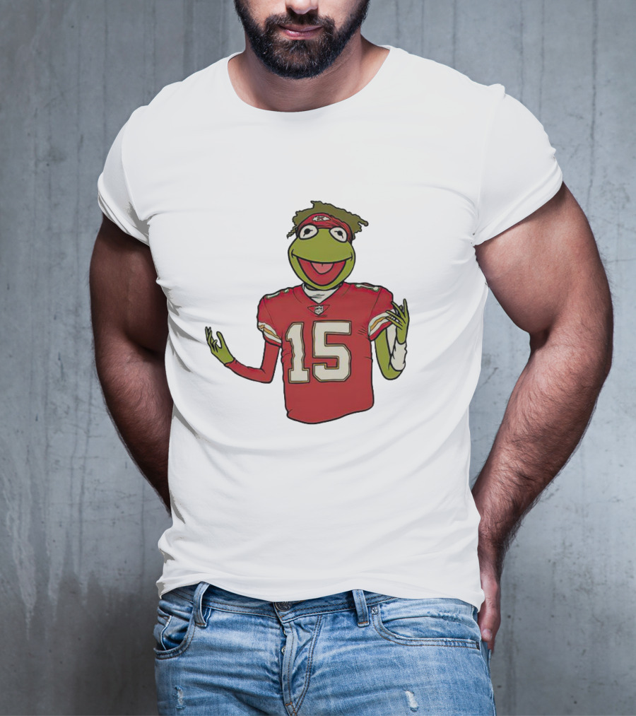 Chiefs Patrick Mahomes Kermit The Frog 15 Jersey T-Shirt