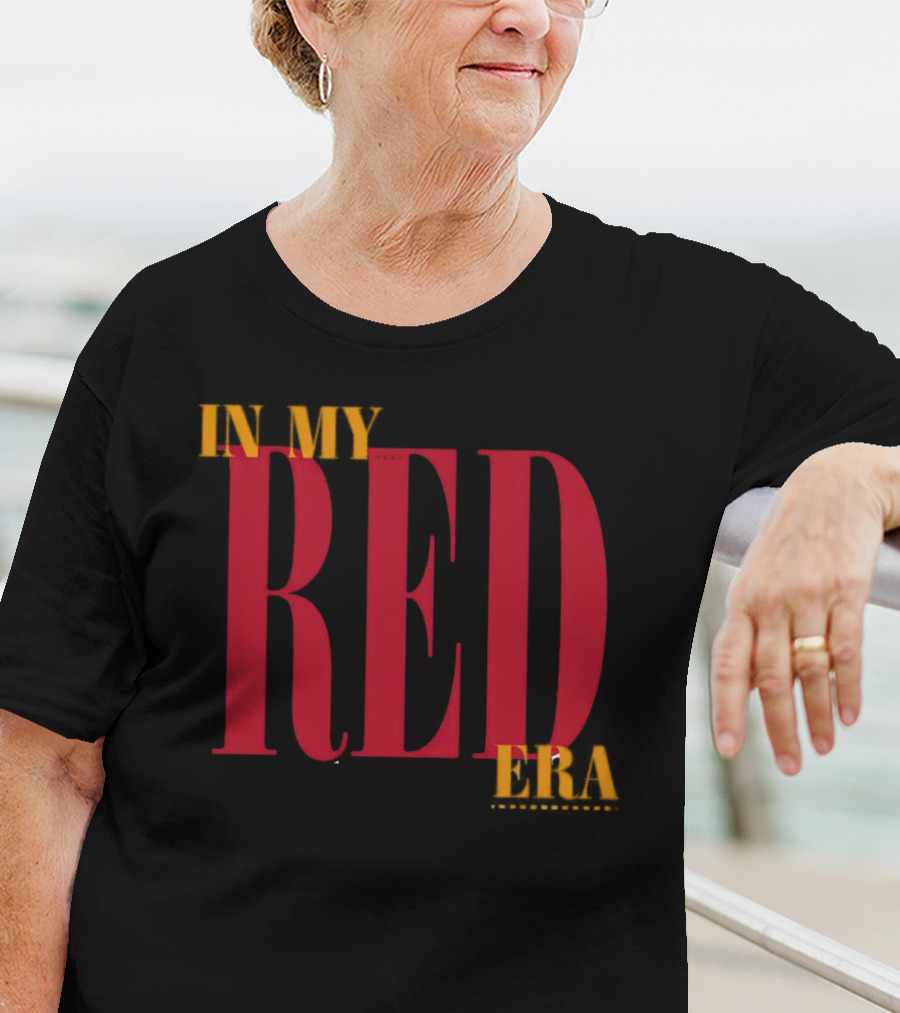In My Red Era Taylor Swift Inspired Typography T-Shirt