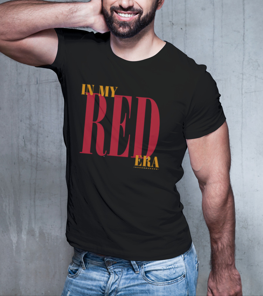 In My Red Era Taylor Swift Inspired Typography T-Shirt