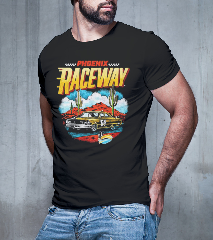 Phoenix Raceway Vintage Car Desert Scene Number 64 T-Shirt