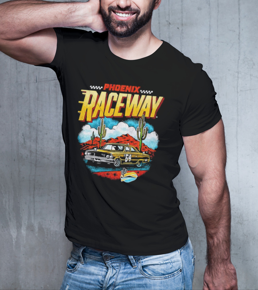 Phoenix Raceway Vintage Car Desert Scene Number 64 T-Shirt