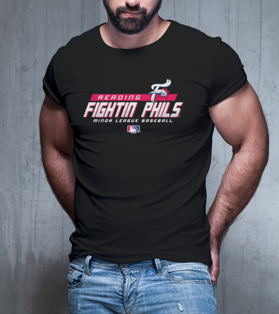 Reading Fightin Phils Minor League Baseball Logo MLB T-Shirt