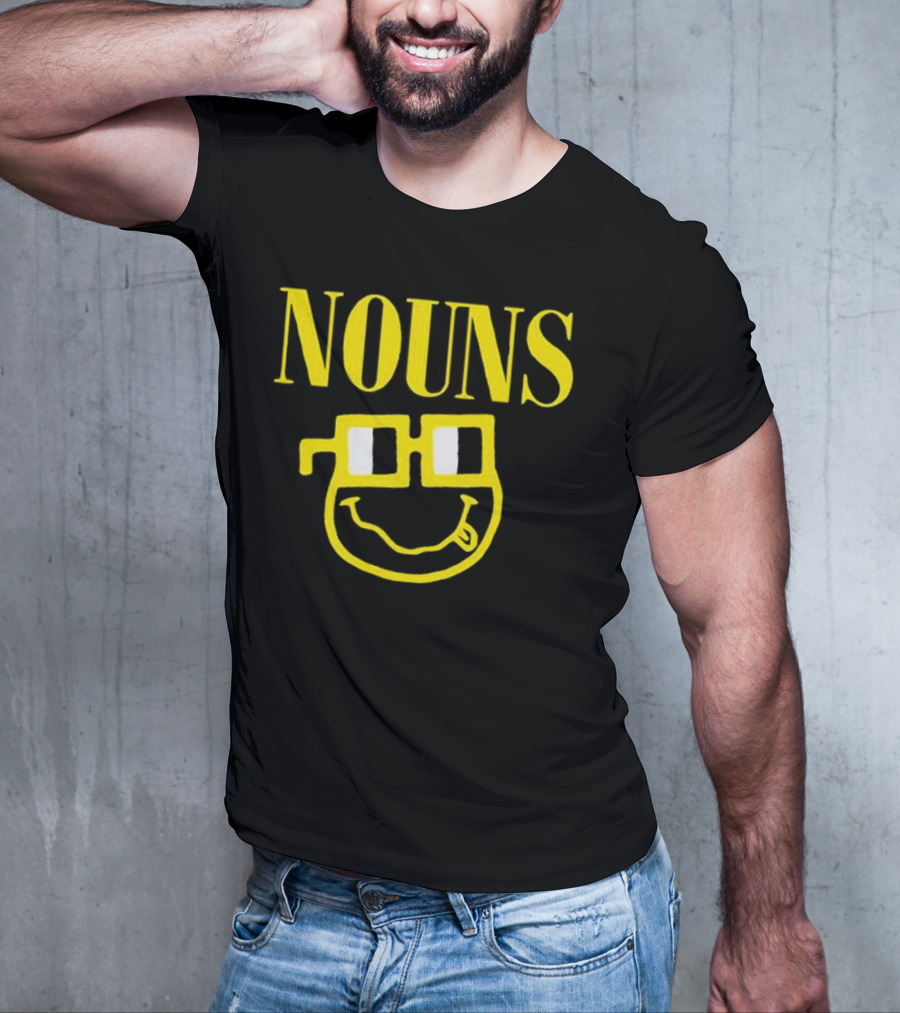 Nouns Nirvana Smiley Face With Glasses T-Shirt