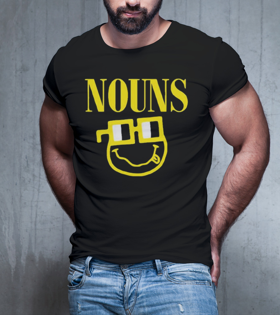 Nouns Nirvana Smiley Face With Glasses T-Shirt