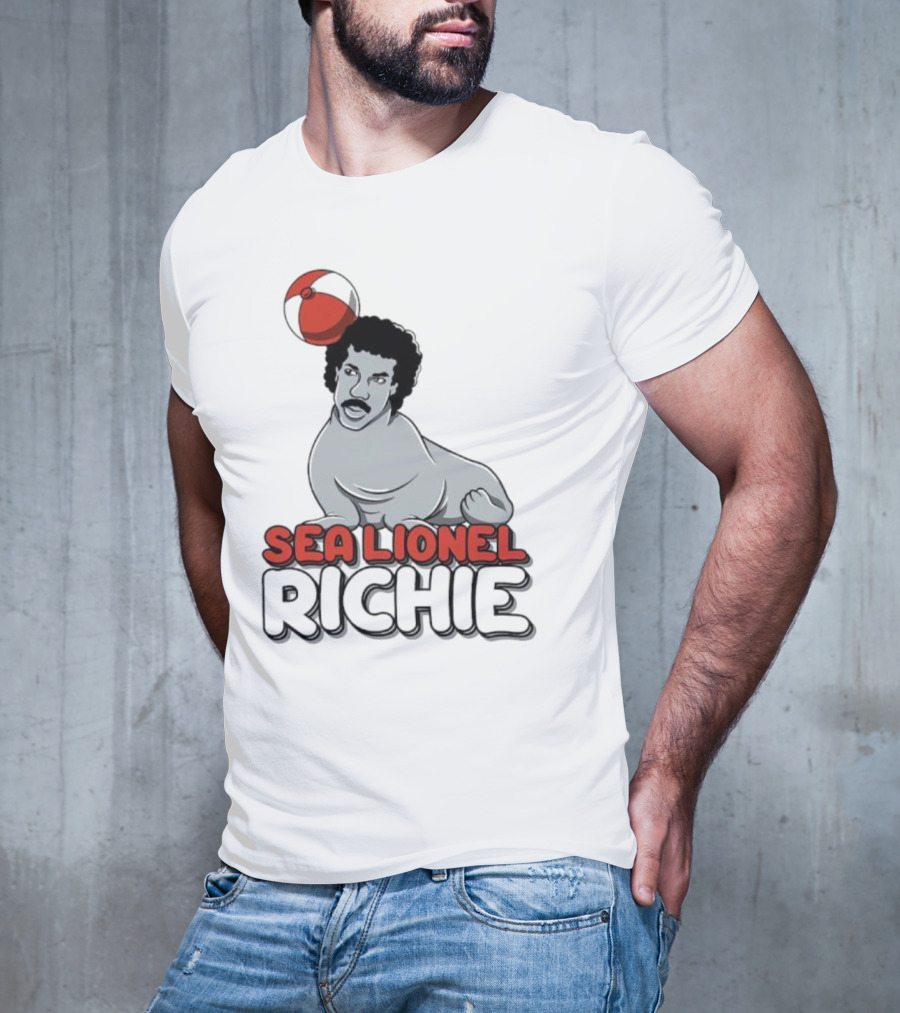 Sea Lionel Richie Beach Ball Animal Character T-Shirt