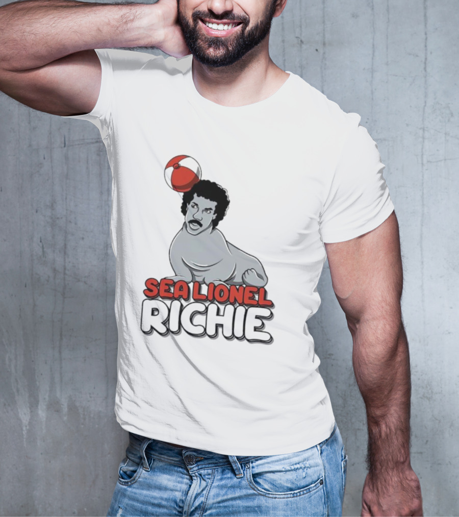 Sea Lionel Richie Beach Ball Animal Character T-Shirt