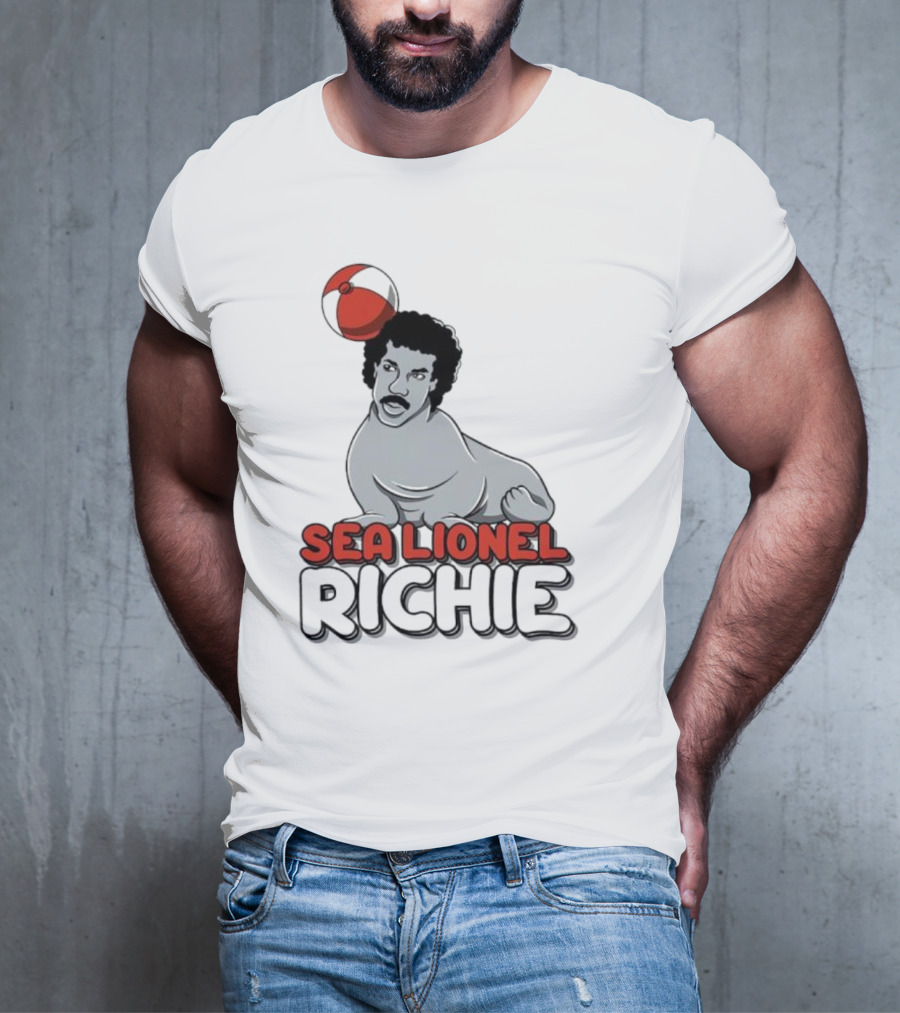 Sea Lionel Richie Beach Ball Animal Character T-Shirt