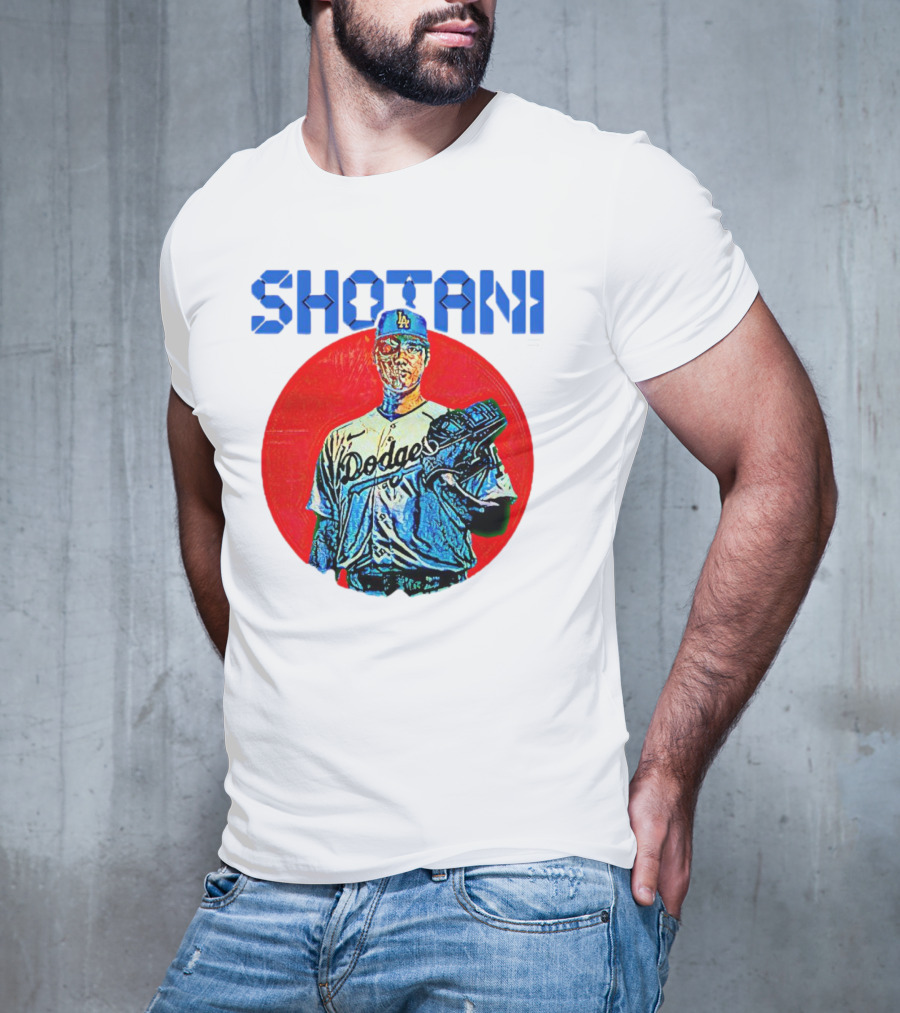 SHOTANI 17 Dodgers Japanese Flag T-Shirt