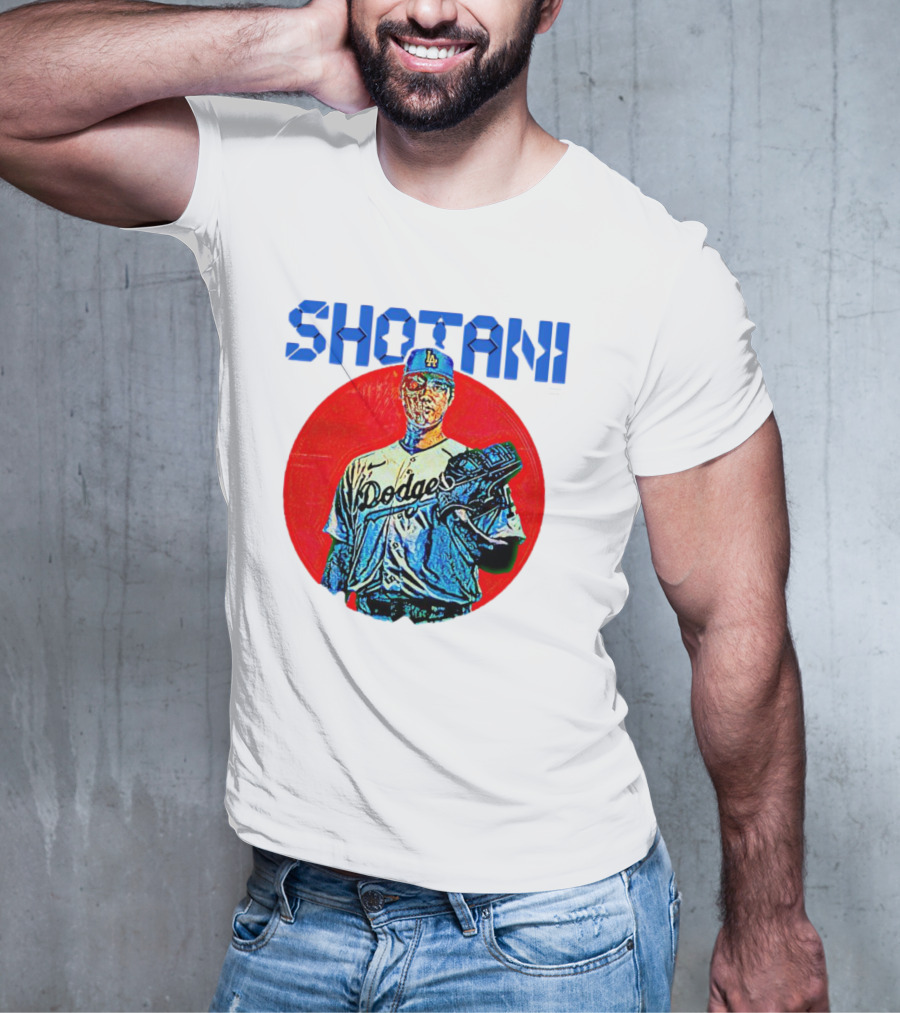 SHOTANI 17 Dodgers Japanese Flag T-Shirt