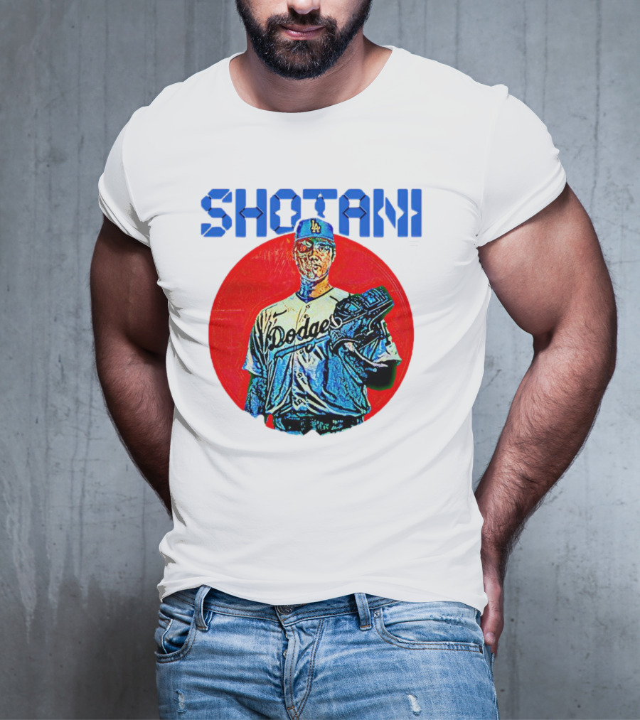 SHOTANI 17 Dodgers Japanese Flag T-Shirt