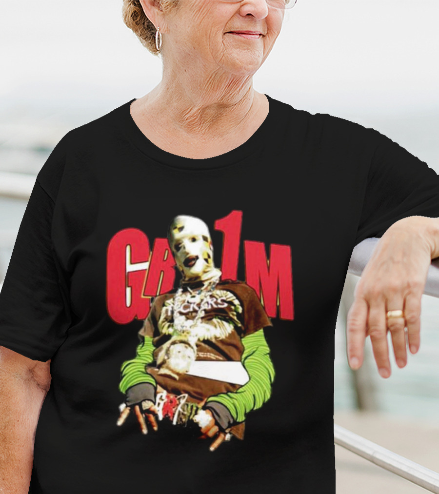 AWGE Grim Masked Figure With Layers And Skeleton Hands T-Shirt