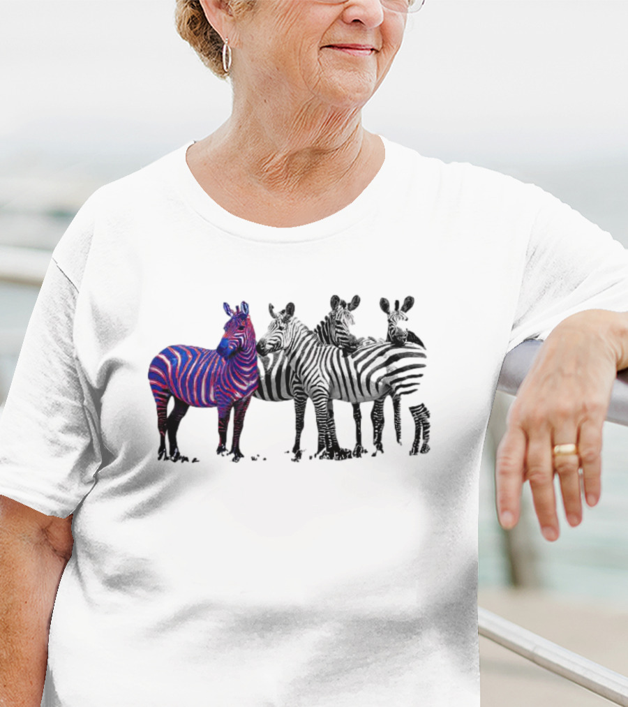 Buffalo Bills Zebra Unique Blue And Red Striped Wildlife T-Shirt