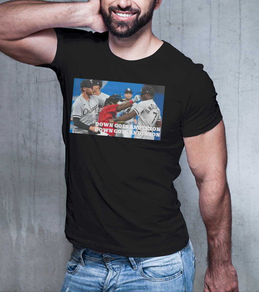 Ramírez Down Goes Anderson Chicago Baseball Confrontation T-Shirt