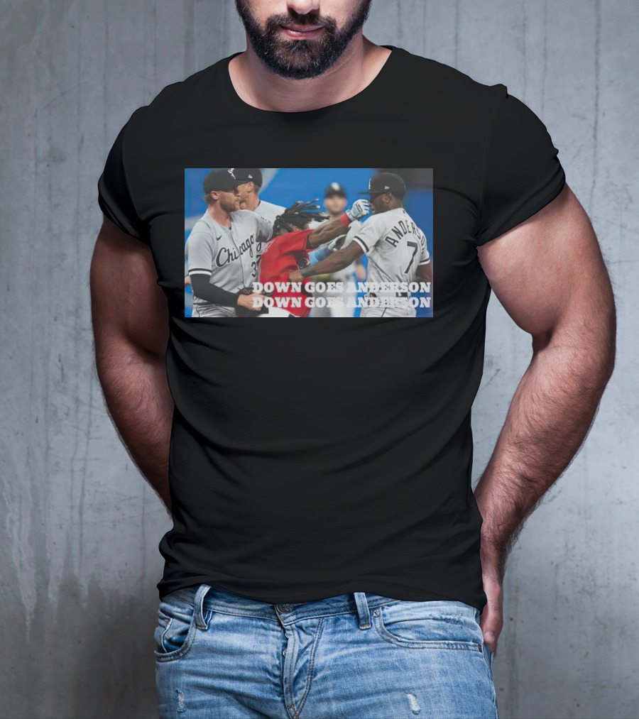Ramírez Down Goes Anderson Chicago Baseball Confrontation T-Shirt