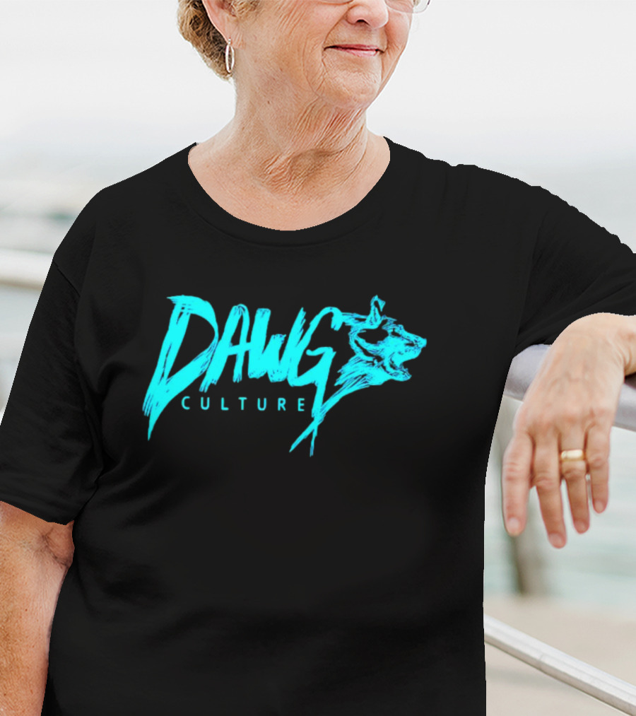 Dawg Culture Bold Athletic Spirit With Fierce Blue Dog T-Shirt