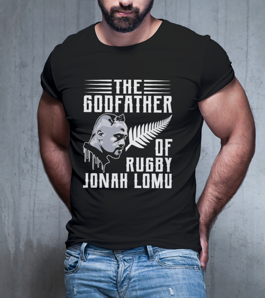 The Godfather Of Rugby Jonah Lomu New Zealand Fern T-Shirt