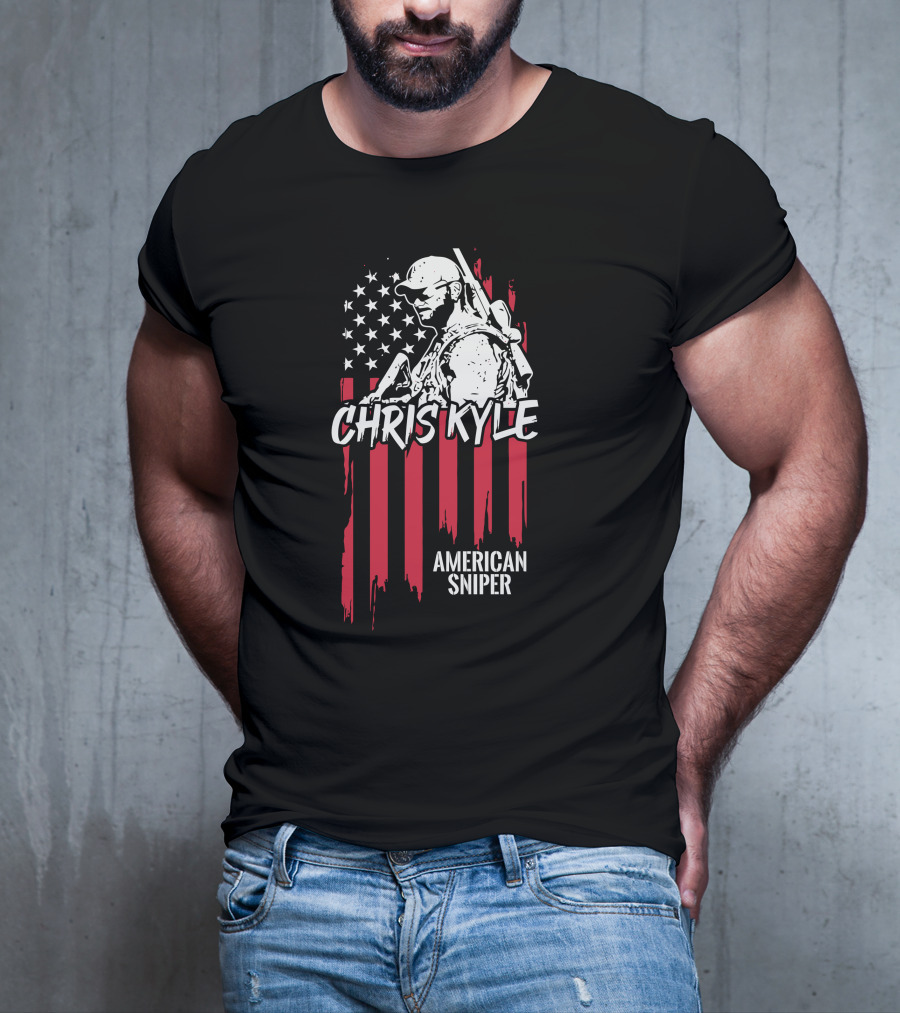 Chris Kyle American Sniper CK Flag T-Shirt