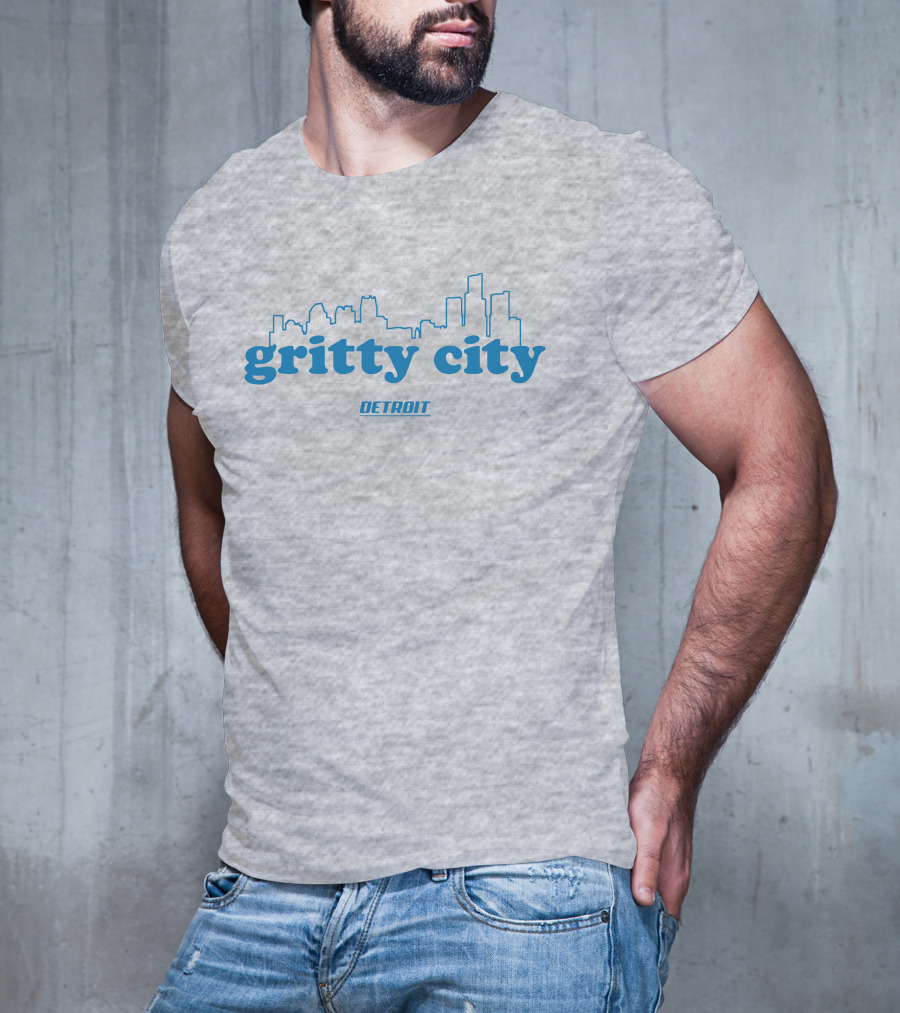 Gritty City Detroit Skyline T-Shirt
