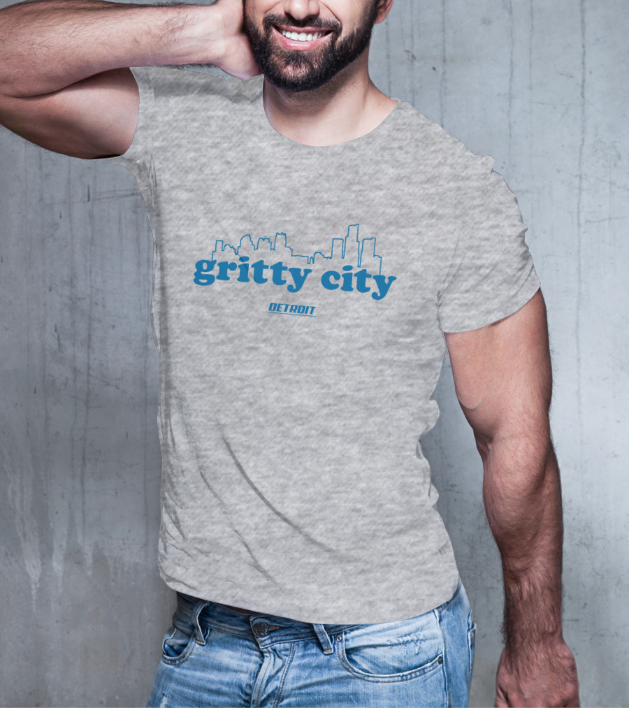 Gritty City Detroit Skyline T-Shirt