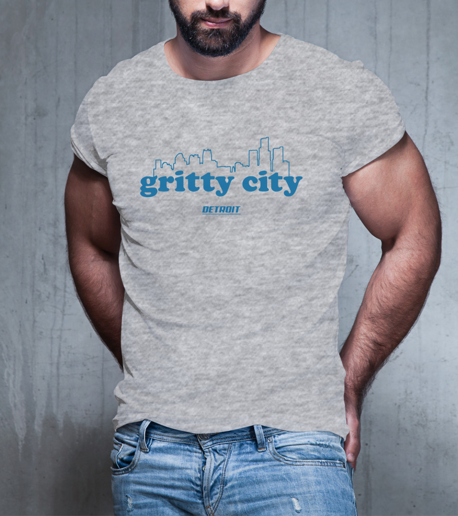 Gritty City Detroit Skyline T-Shirt