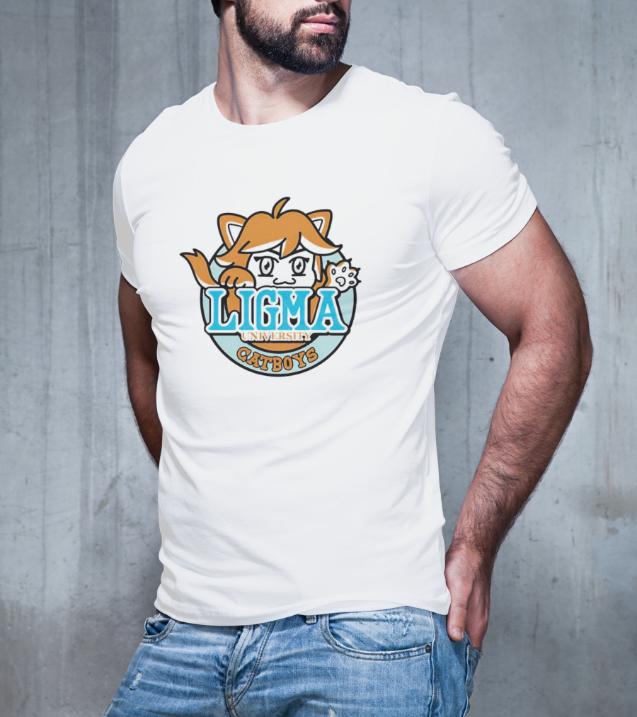 Ligma University Catboys Cute Cartoon T-Shirt