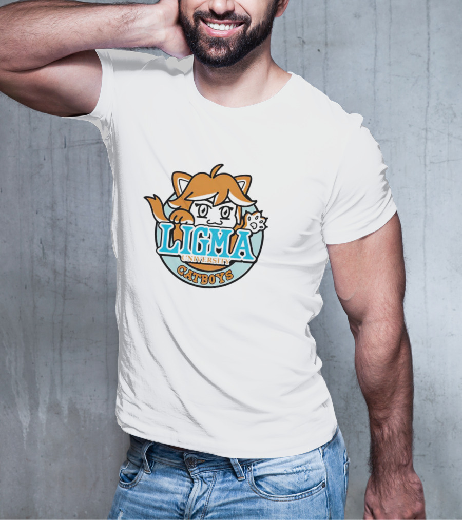 Ligma University Catboys Cute Cartoon T-Shirt