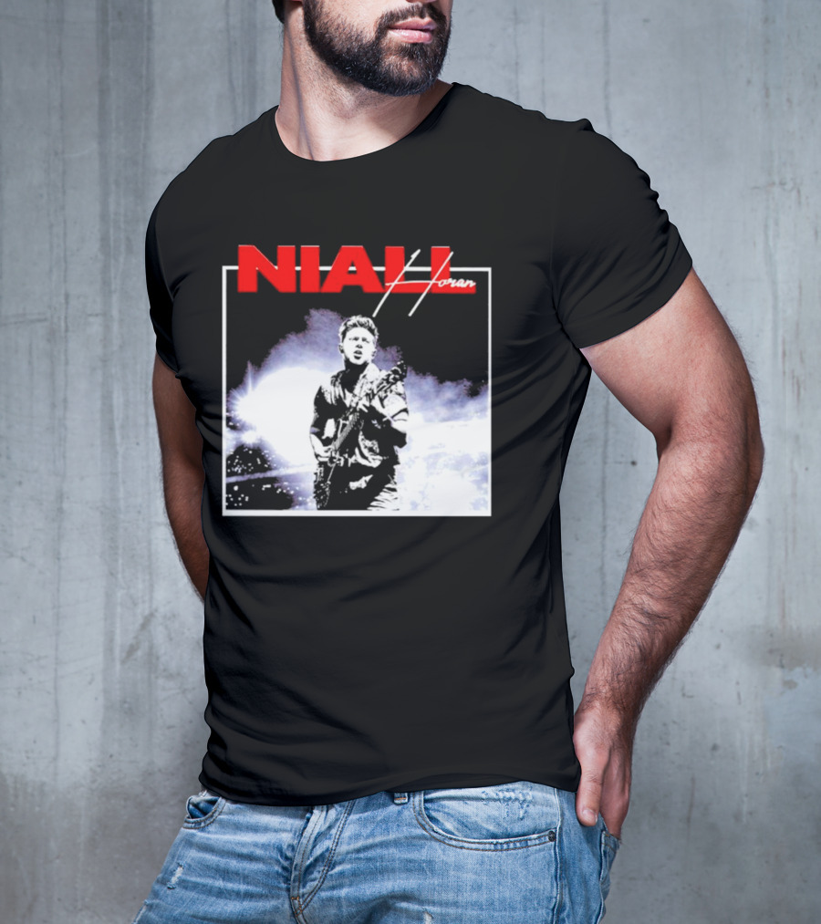 Niall Horan Live Performance Black And White Concert Scene T-Shirt