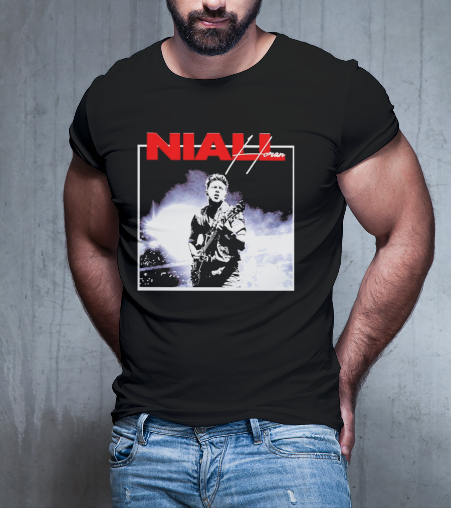 Niall Horan Live Performance Black And White Concert Scene T-Shirt