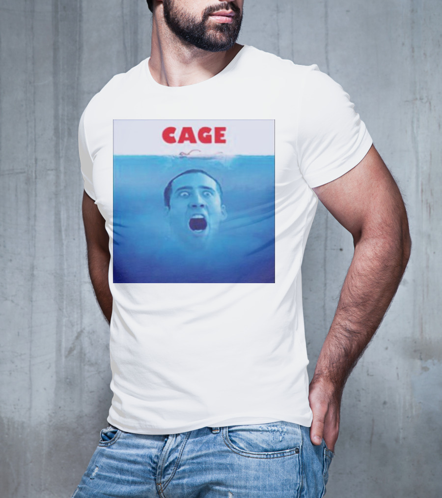 Cage Parody Jaws Nicolas Cage T-Shirt
