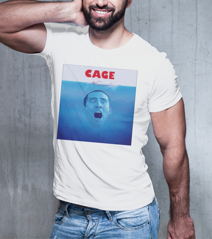 Cage Parody Jaws Nicolas Cage T-Shirt