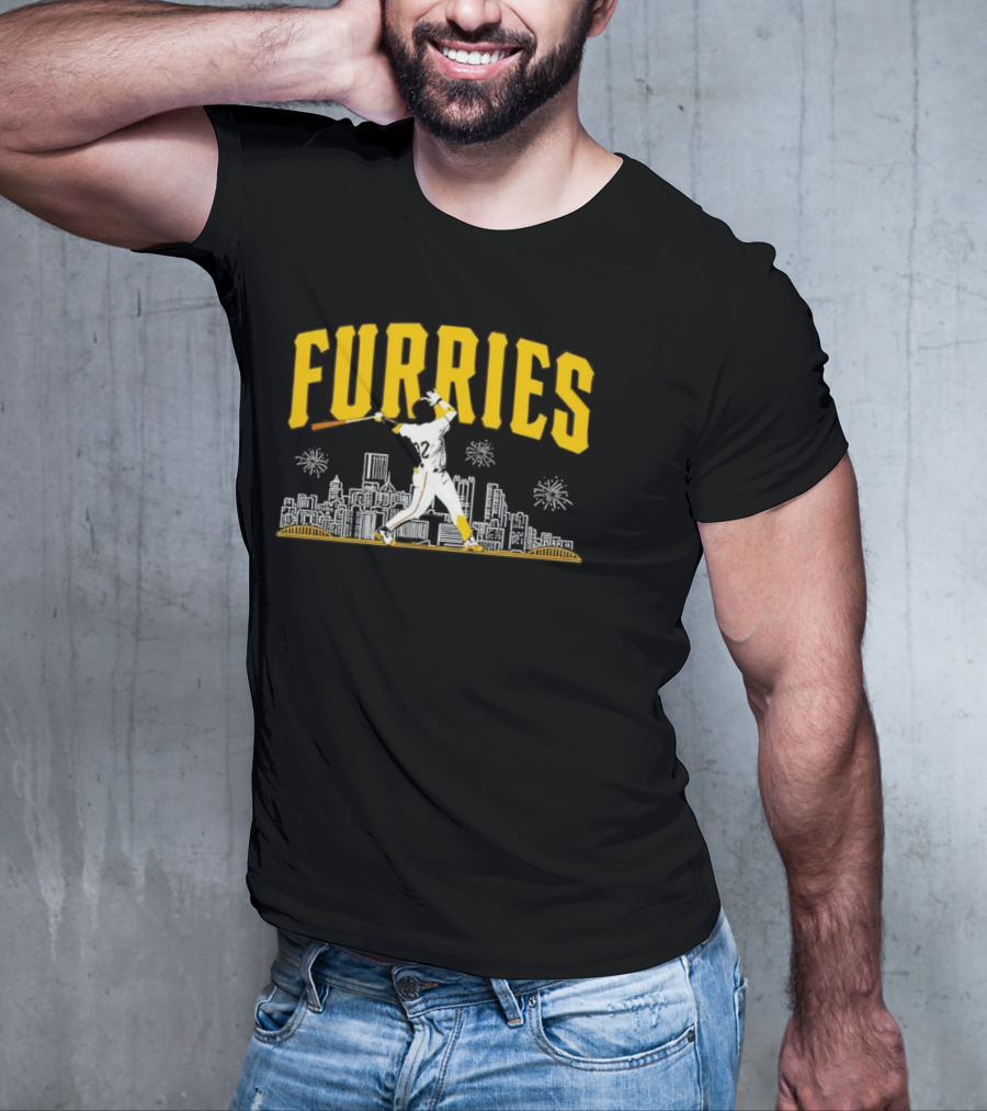 Furries Pittsburgh Baseball Skyline Batter Scene PGHCo T-Shirt