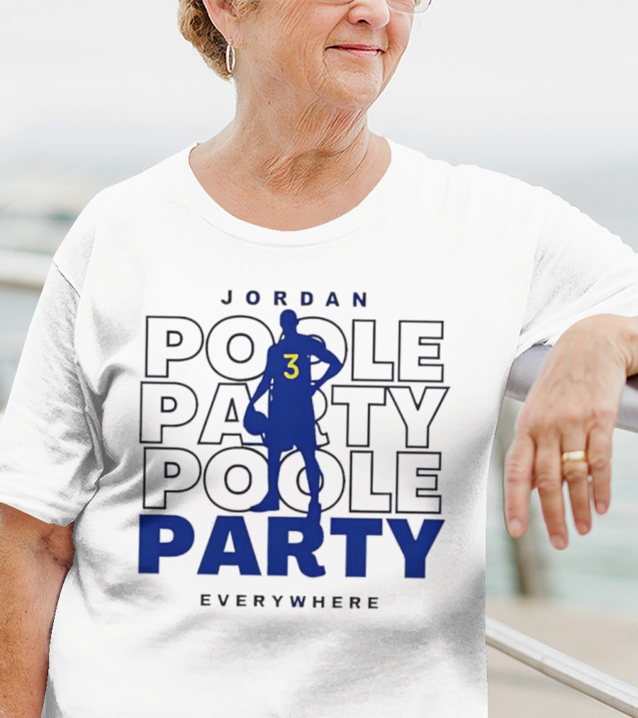 Jordan Poole Party Everywhere Number 3 T-Shirt