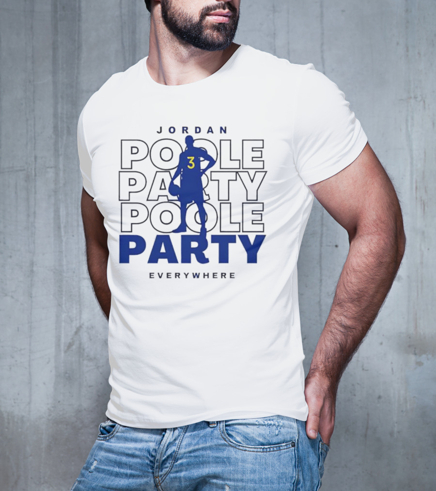 Jordan Poole Party Everywhere Number 3 T-Shirt