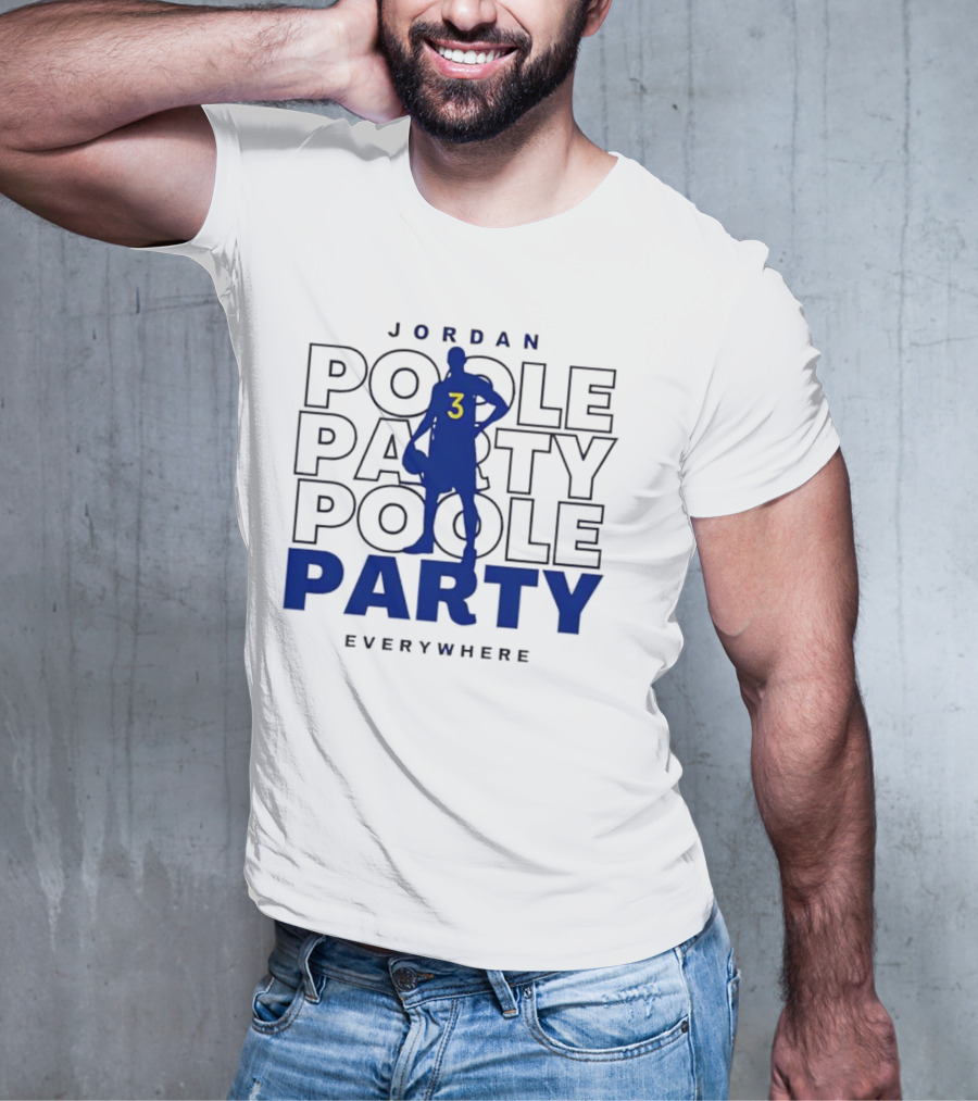 Jordan Poole Party Everywhere Number 3 T-Shirt