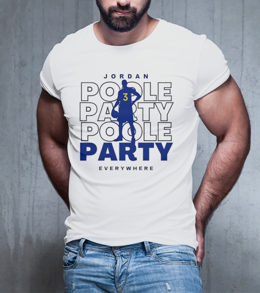 Jordan Poole Party Everywhere Number 3 T-Shirt