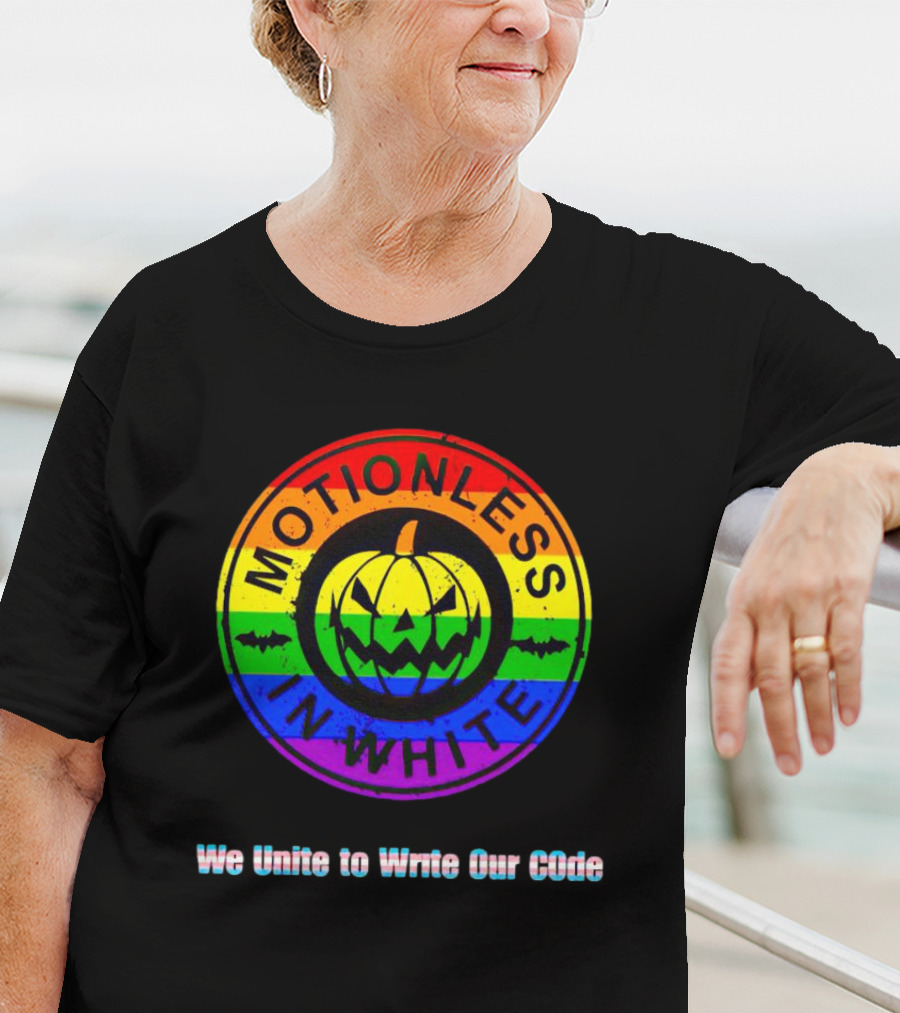 Motionless In White Pumpkin We Unite To Write Our Code T-Shirt