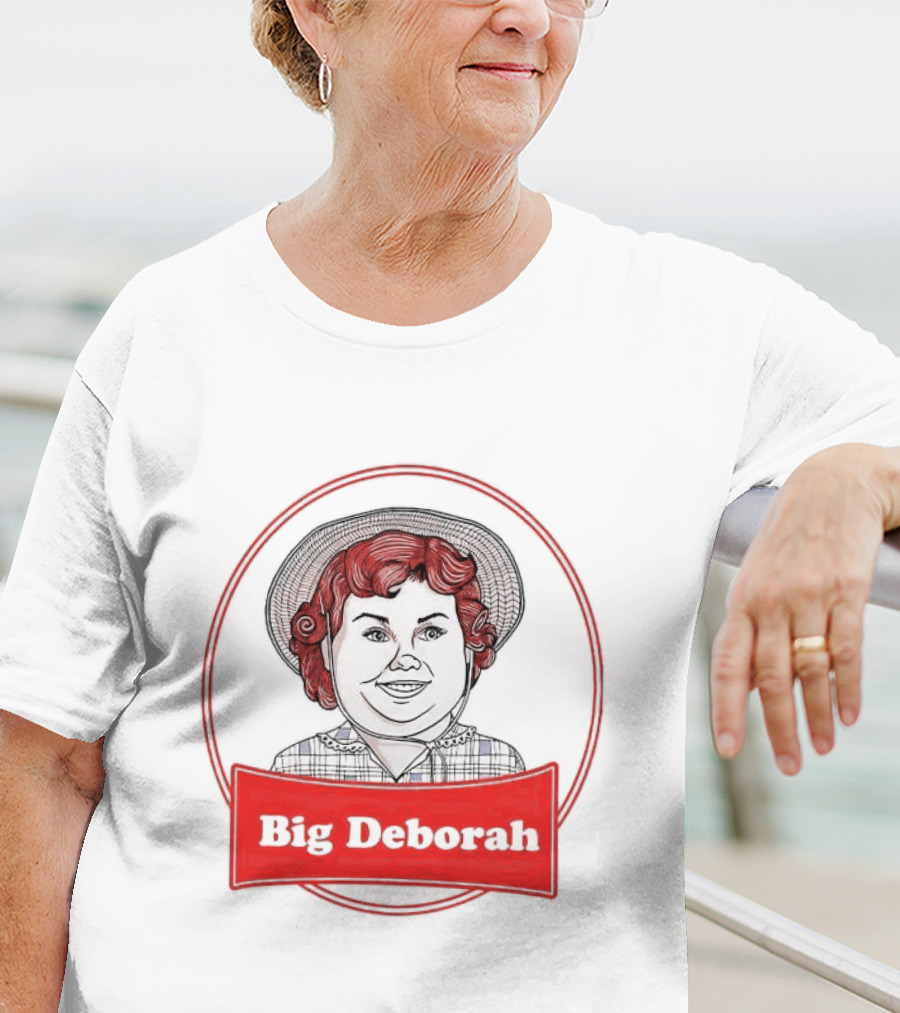 Big Deborah Vintage Cartoon Character In Red Circle T-Shirt