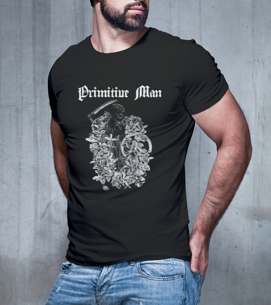 Primitive Man Grim Reaper Ancient Aesthetic T-Shirt