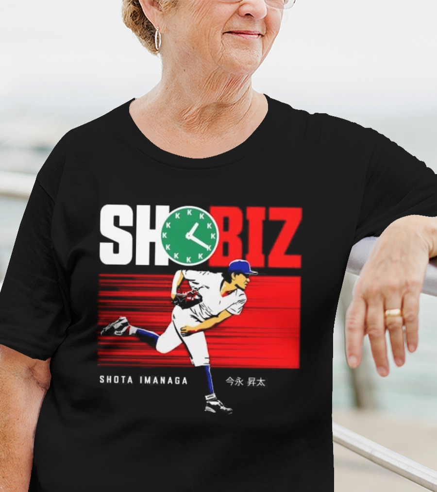 SHO BIZ Shōta Imanaga Pitching Los Angeles Dodgers K Clock T-Shirt